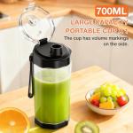 GVODE Personal Blender, Portable Blender for-Smoothies, Shakes, Food Prep, and Frozen Blending, 24oz Large Capacity, BPA Free, Leakproof-Lid and Sip Spout, USB-C Rechargeable, IPX8 Waterproof