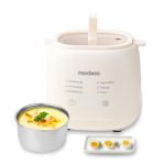 meedome Electric Egg Cooker 6-in-1 with Auto Shut Off, Egg Steamer for Soft/Hard Boiled Eggs, Onsen Tamago, Tea Eggs, Custard, Yogurt Maker (BPA-Free Stainless Steel, Compact for Dorm/Keto Kitchen)
