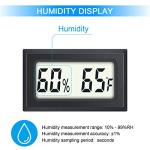 Mini Digital Thermometer 2-Pack Hygrometer Indoor Humidity Monitor Temperature Humidity Gauge Meter with Fahrenheit (℉) for Humidors, Greenhouse, Garden, Cellar, Closet Etc by DWEPTU