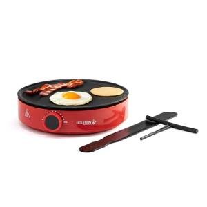 Holstein Housewares 12” Crepe Maker - Adjustable Temperature Control - Nonstick Griddle for Versatile Cooking of Crepes, Quesadillas, Pancakes, Eggs, Bacon & More - Easy to Clean - Indicator Lights