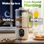 55oz Nut Milk Maker, 10-in-1 Plant Milk Maker Machine, 800W 20-Blade Smooth Blend — Soy/Almond/Oat Milk Maker — Hot Max 27oz, One-Touch, Auto Clean 2-Min, 12-H Delay, 4-H Keep Warm