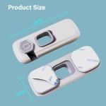 Heart of Tafiti 5 Pack Fridge Lock, Child Proof Refrigerator Lock, French Fridge Door Latches, Baby Safety Locks for Cabinet, Cupboard, Drawers, Oven, Closet, Strong Adhesive-Easy to Install, Grey