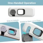 Heart of Tafiti 5 Pack Fridge Lock, Child Proof Refrigerator Lock, French Fridge Door Latches, Baby Safety Locks for Cabinet, Cupboard, Drawers, Oven, Closet, Strong Adhesive-Easy to Install, Grey