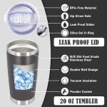 AEPDTD 20 oz Tumbler Coffee Travel Tumblers Bulk with Lid Stainless Steel Double Wall Vacuum Insulated Mug Powder Coated Cups fit Car Cupholder for Hot and Cold - Grey, 1Pack