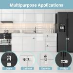 Heart of Tafiti 5 Pack Fridge Lock, Child Proof Refrigerator Lock, French Fridge Door Latches, Baby Safety Locks for Cabinet, Cupboard, Drawers, Oven, Closet, Strong Adhesive-Easy to Install, Grey