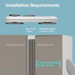 Heart of Tafiti 5 Pack Fridge Lock, Child Proof Refrigerator Lock, French Fridge Door Latches, Baby Safety Locks for Cabinet, Cupboard, Drawers, Oven, Closet, Strong Adhesive-Easy to Install, Grey