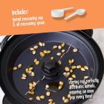 Nostalgia Non Stick Stirring Popcorn Maker for 8 Cups of Theatre Style Popcorn with Hot Oil - Dual-Use Lid & Serving Bowl - Quick Heat Technology & Cool Touch Handles - Ez Store - Black
