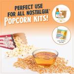 Nostalgia Non Stick Stirring Popcorn Maker for 8 Cups of Theatre Style Popcorn with Hot Oil - Dual-Use Lid & Serving Bowl - Quick Heat Technology & Cool Touch Handles - Ez Store - Black