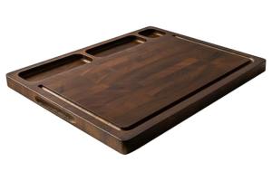 THETCHRY Walnut Cutting Boards For Kitchen, Wooden End Grain Cutting Board with Handle, Dark Walnut Chopping Board Double Sided Charcuterie Boards For Meat, Vegetables, Fruits, Cheese, 17”X13” X1”