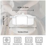 FUN ELEMENTS Casserole Dish, 2 Quart Lace Emboss Dish with Lid, Oven to Table Ceramic Round Serving Handles for Dinner and Party, Thanksgiving Christmas Gifts(Bright White)