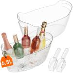 Lifewit 6.5L Ice Bucket for Parties 2 Pcs (in 1 Package), Portable Drink Bucket for Cocktail Bar, Plastic Champagne Cooler for Beverage/Wine/Beer, Mimosa Bar Supplies Chiller Tub with Scoop