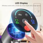 Clinkal Cordless Stick Vacuum Cleaner, 38Kpa Powerful Suction Vacuum Cleaner with LED Headlight, Detachable Battery, 8-in-1 Lightweight Handheld Vacuums for Pet Hair Carpet and Hardwood Floor, Purple