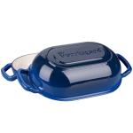 VORRINGARD Enameled Cast Iron Sourdough Bread Oven, Dutch Oven, Loaf Cast Iron Bread Pan for Homemade Bread Baking, Meatloaf Pan with Lid, 5QT, Blue