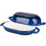 VORRINGARD Enameled Cast Iron Sourdough Bread Oven, Dutch Oven, Loaf Cast Iron Bread Pan for Homemade Bread Baking, Meatloaf Pan with Lid, 5QT, Blue
