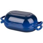 VORRINGARD Enameled Cast Iron Sourdough Bread Oven, Dutch Oven, Loaf Cast Iron Bread Pan for Homemade Bread Baking, Meatloaf Pan with Lid, 5QT, Blue