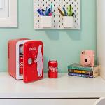 Coca Cola Polar Bear Mini Fridge Compact and Cute Refrigerator for Bedroom Office Dorm Travel Skincare Snacks and Drinks Small Portable Fridge with Adorable Polar Bear Design Perfect for Any Space