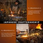 Huusk Upgraded Serbian Chef Knife-Japanese Meat Cleaver Knife for Meat Cutting Forged Butcher Knives with Sheath Full Tang Kitchen Chopping Knives for Home, Outdoor Camping, Christmas Gifts for Men