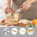 Bread Knife, Ohola 8 inch Serrated Bread Knife for Homemade Bread, Bread Cutter for Slicing Bagels, Cake (Latest Fun Design)