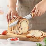 Bread Knife, Ohola 8 inch Serrated Bread Knife for Homemade Bread, Bread Cutter for Slicing Bagels, Cake (Latest Fun Design)