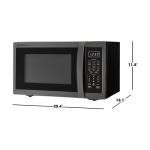 SHARP Countertop Microwave Oven with Removable 12.4" Carousel Turntable, 1.4 Cubic Feet, 1100 Watt, Black Stainless Steel