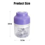 Electric Garlic Chopper, 320ML Portable Veggie Chopper, Rechargeable Vegetable Chopper,Garlic Grinder Masher Onion Chopper, Blender to Vegetable, for Ginger, Nuts,Chili, Fruit, Meat and Spices