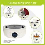 Mini Hot Plate Electric - Portable hot plate, Small Hot Plate, Mini Electric Stove, Perfect Size For Moka Pot, Melting Wax And More, Suitable For Kitchen, RV camping, Outdoor, 600W, 9 heat levels