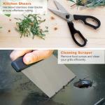 grilljoy Professional Griddle Accessories Kit Set with Smash Burger Press - Extra Thick Grill Spatula, Turner, Flipper - 38PCS Flat Top Grill Tools Kit for Outdoor Barbecue Teppanyaki Camping Cooking