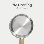 CAROTE 1.5Qt & 2.5Qt Stainless Steel Sauce Pan Set with Lid, 3-ply Base, Non-Toxic PTFE & PFOA Free Saucepan, Induction Cookware Set, Small Kitchen Pots, Stay-Cool Handles