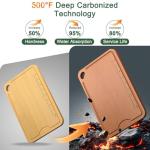 Wood Cutting Boards For Kitchen, Bamboo Cutting Boards With Deep Juice Grooves & Built-In Handles, Charcuterie Board & Chopping Board 2-In-1 Design Wooden Cutting Board New Home Gift ideas for Women