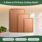 Wood Cutting Boards For Kitchen, Bamboo Cutting Boards With Deep Juice Grooves & Built-In Handles, Charcuterie Board & Chopping Board 2-In-1 Design Wooden Cutting Board New Home Gift ideas for Women