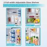 BLACK+DECKER 7.7 Cu. Ft. Top Mount Refrigerator with Freezer, 2 Door Fridge with Top Freezer and Mechanical Temperature Control, For Homes and Apartments, BDA77LAB, Black