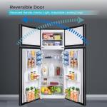 BLACK+DECKER 7.7 Cu. Ft. Top Mount Refrigerator with Freezer, 2 Door Fridge with Top Freezer and Mechanical Temperature Control, For Homes and Apartments, BDA77LAB, Black