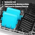 MKYSAIL Toaster,Microwave Toaster, Sandwich Maker, Panini Maker, Dishwasher Safe,NO Electricity,Wireless,Time Saving,Fast,Toastie Safe in Microwave Oven(Blue, Microwave Sandwich Maker)