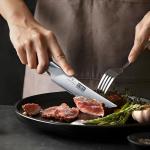 HOSHANHO Steak Knives Set of 6, Ultra Sharp 4.5 Inch Serrated Steak Knife Set, Japanese High Carbon Steel Kitchen Steak Knives with Ergonomic Handle