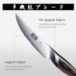 HOSHANHO Steak Knives Set of 6, Ultra Sharp 4.5 Inch Serrated Steak Knife Set, Japanese High Carbon Steel Kitchen Steak Knives with Ergonomic Handle