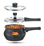 Prestige Deluxe Duo Plus Induction Base Aluminum Pressure Cooker 33 litres Others Black
