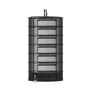 SPONDWILD Herb Drying Rack Hanging Mesh, Large 6+1 Layer Plant Drying Rack with Door-Type Zipper & Closed Storage Compartment for Folding Basket Dryer Fiting in Grow Tents, Garden Outdoor