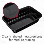GoodCook Meal Prep Containers, Single Compartment 10-Pack, BPA-Free Reusable Food Storage, Black, Microwave & Freezer Safe, Stackable Meal Prep Containers for Lunches and Snacks