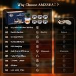AMZSEAT Electric Whiskey Smoker Kit-Rechargeable Cocktail Smoker Set with 6 Wood Chips - Unique Bourbon & Old Fashioned Drinks Smoker, Ideal Christmas, Birthday, Gifts for Men, Dad, Husband