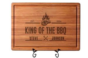 Personalized Dad Cutting Board, Custom BBQ Gifts for Dad, Husband, Boyfriend, Grandpa, Engraved Wood Grill Board for Christmas, Father's Day, Anniversary, Birthday, Unique Grill Master Gift for Men
