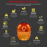 ROVSUN Kamado Charcoal Grill and Smoker with Cast Iron Grate, Portable, Best Small BBQ Grill for Indoor/Outdoor Use, 13’’ Mini Max, Black