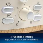 Oster 4-Slice Toaster with Extra Wide Slots, Bagel Toaster, Oat Milk