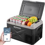 BODEGACOOLER 12 Volt Car Refrigerator, Electric Cooler Portable Freezer APP Control, 32Quart(30L) RV Car Fridge-4℉-68℉, 12/24V DC100-240 Volt AC for Outdoor Camping Travel Vehicles Home Use, Black