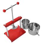 Cheese Fruit Wine Manual Press Machine 3L/0.8gal Stainless Steel Barrels Honey Presser w/T-shaped Handle Fruit Press Making Equipment for Pressing Juice, Vegetable, Wine, Cider (3L/0.8gal)