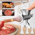 Meat Grinder Manual Mincer - Manual Meat Grinder Sausage Maker Table Mount Pork Mincer Sausage Stuffer Funnel Make Homemade Burger Patties Hand Operated Kitchen Tool-JZL