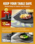 Warming Mat for Food, VEPOKA Food Warmer Mat for Countertop, Electric Warming Tray with 7 Temp Levels & Auto Shut-Off, Food Warmers for Parties, Ideal Gift for Kitchen & Buffet Use