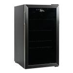 Alera 3.4 Cu. Ft. Beverage Cooler, Stainless Steel/black