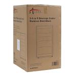 Alera 3.4 Cu. Ft. Beverage Cooler, Stainless Steel/black