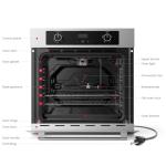 GASLAND 24 Inch Gas Wall Oven, ETL Certified Natural Gas Oven, Built-in Single Wall Oven, with Bake Broil Rotisserie Functions, Digital Timer and Convection Fan, 120V Cord Plug, Stainless Steel