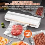 Vacuum Sealer Machine With Vacuum Sealer Bags, Dry/Moist Compact Full Automatic Food Sealer, Air Sealer Machine with Vacuum Seal Rolls, Bag Cutter,